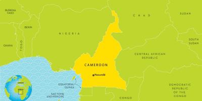 Карта Камеруне и соседних странах