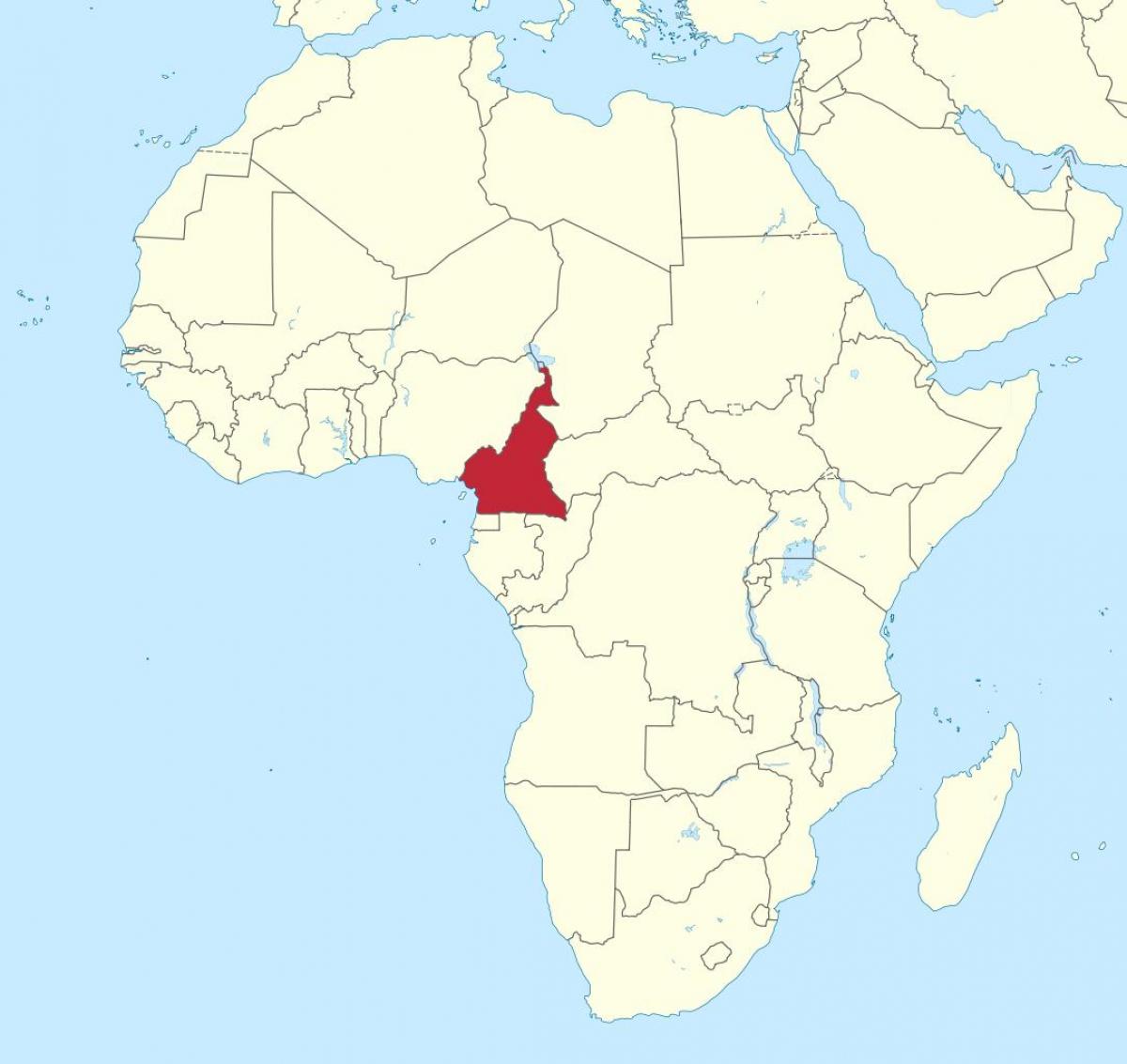 Карта Камеруна в Западной Африке