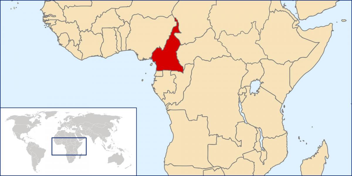 Карта расположения Камерун 